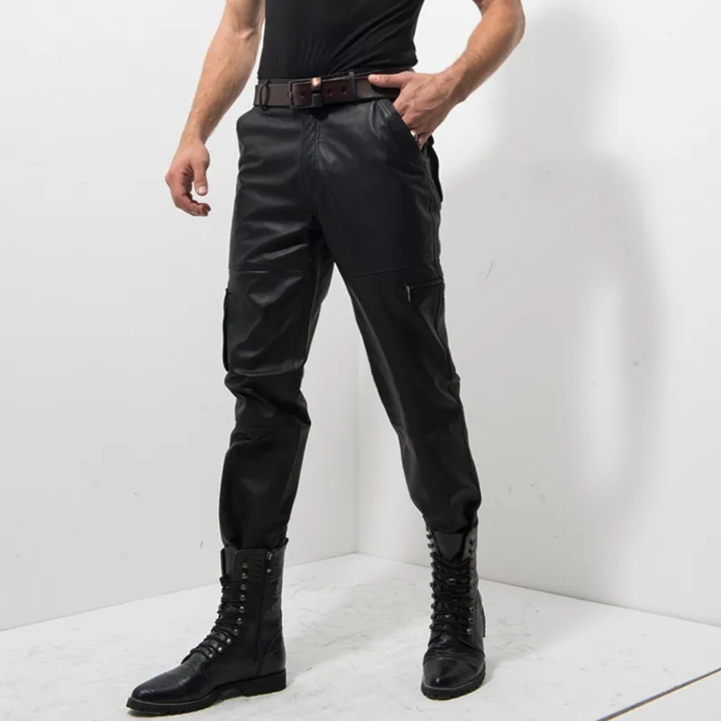 2020 New Black Genuine Fashion Casual Plus Size Motorcycle Pants Men Leather Joggers Pantalon Homme M-XXXXL
2020 New Black Genuine Fashion Casual Plus Size Motorcycle Pants Men Leather Joggers Pantalon Homme M-XXXXL