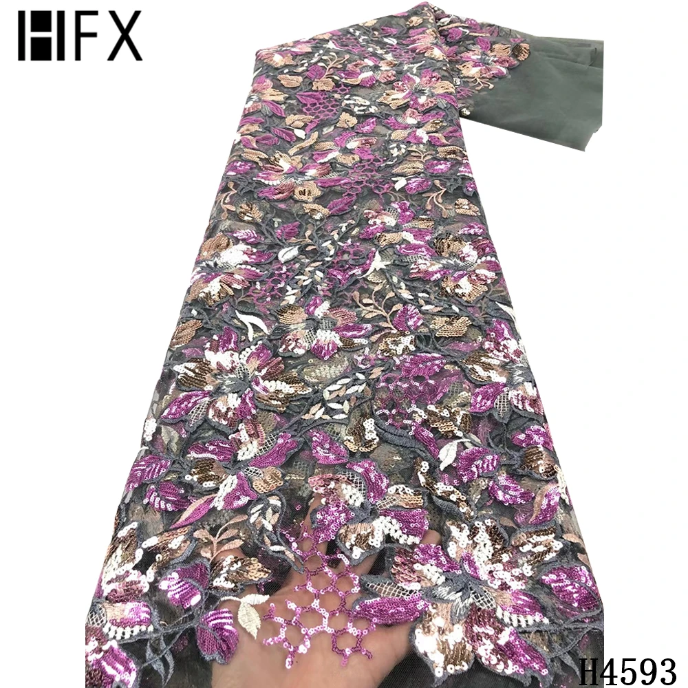 HFX Latest African Sequins Lace Fabrics 2021 Embroidery French Net Tulle Lace Fabric Sequin Lace Fabric For Wedding Dress F4593
HFX Latest African Sequins Lace Fabrics 2021 Embroidery French Net Tulle Lace Fabric Sequin Lace Fabric For Wedding Dress F4593