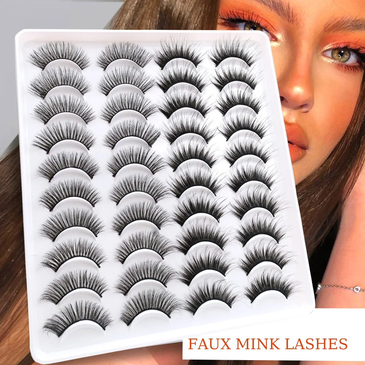 Anlinnet 20 Pairs of Natural False Eyelashes Mink Eyelashes Natural Thick False Eyelashes Makeup Eyelash Extension Tool
Anlinnet 20 Pairs of Natural False Eyelashes Mink Eyelashes Natural Thick False Eyelashes Makeup Eyelash Extension Tool