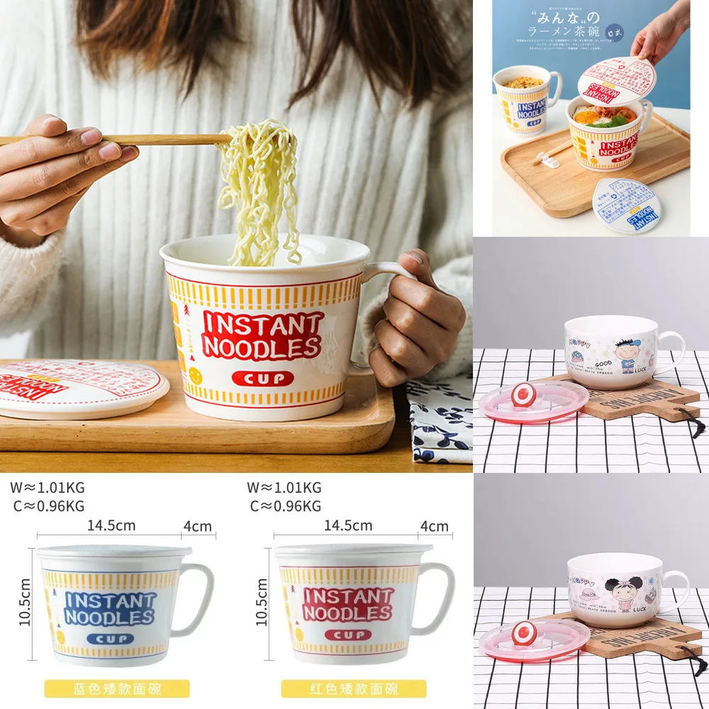 Ins Style Creative Instant Noodle Ceramic Cup Bowl With Cover Bento Box Student Lunch Box Instant Noodle Bowl Soup Bowl Set
Ins Style Creative Instant Noodle Ceramic Cup Bowl With Cover Bento Box Student Lunch Box Instant Noodle Bowl Soup Bowl Set