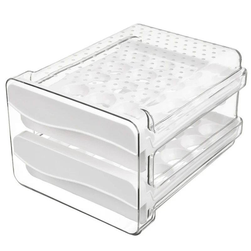 Egg Storage Box Refrigerator Fresh-Keeping Drawer Egg Box Double-Layer 40-Compartment Transparent Egg Tray Organizer
Egg Storage Box Refrigerator Fresh-Keeping Drawer Egg Box Double-Layer 40-Compartment Transparent Egg Tray Organizer