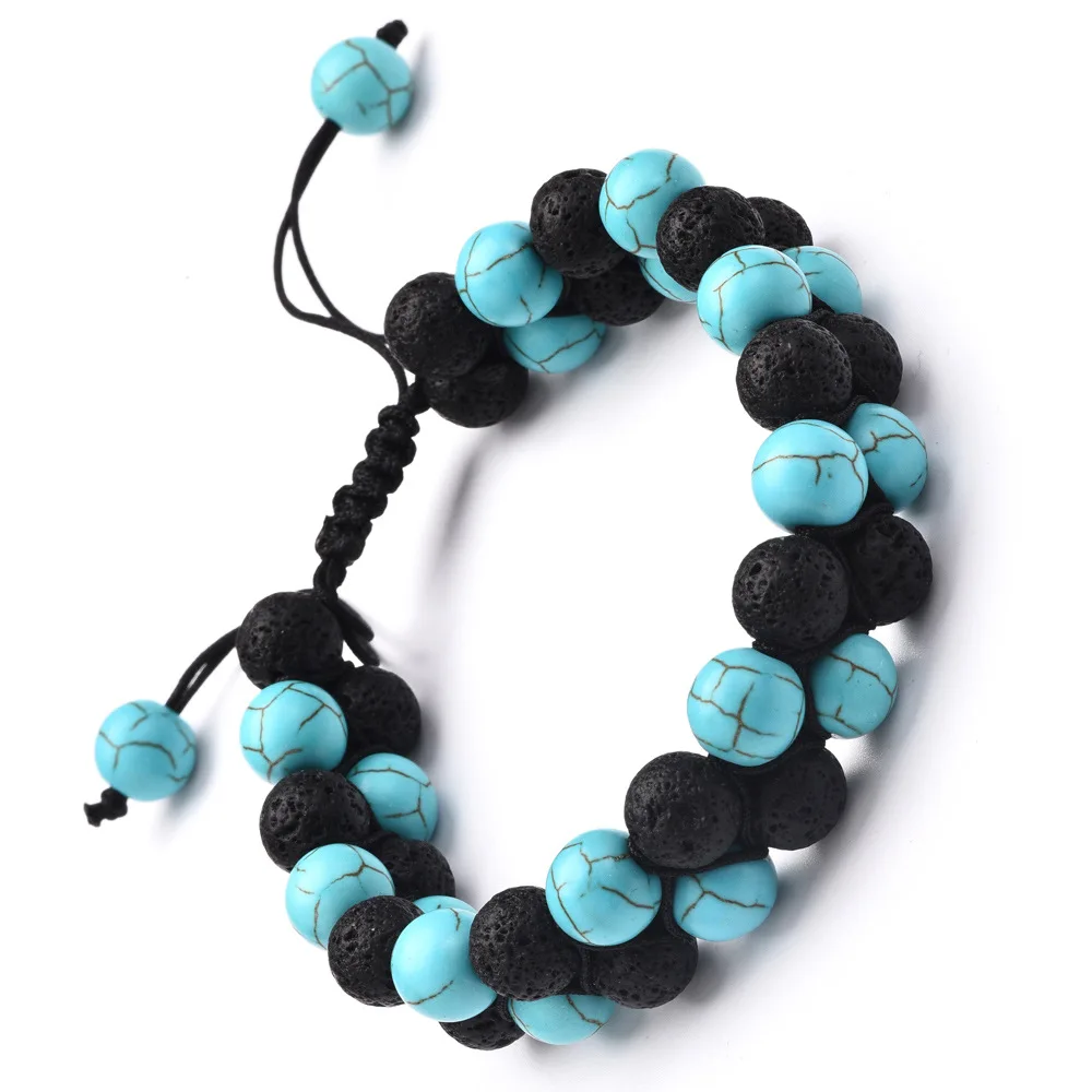2021 New Energy Lava Stone Lava Bracelet Hot Sale New Natural Stone Double Row Bracelet Bijoux
2021 New Energy Lava Stone Lava Bracelet Hot Sale New Natural Stone Double Row Bracelet Bijoux