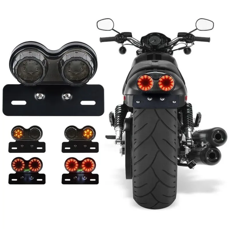 Motorcycle Tail Light Integrated Running Lamp Turn Signal Light with License Plate Bracket for Harly Motorcycle Street Bike
Motorcycle Tail Light Integrated Running Lamp Turn Signal Light with License Plate Bracket for Harly Motorcycle Street Bike