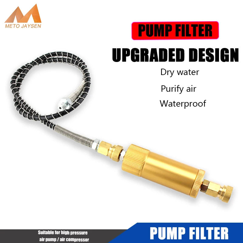 PCP Paintball High Pressure Pump Filter 40mpa Water-Oil Separator 50cm Hose M10x1 Air Filtering 8mm Quick Connector | Спорт и