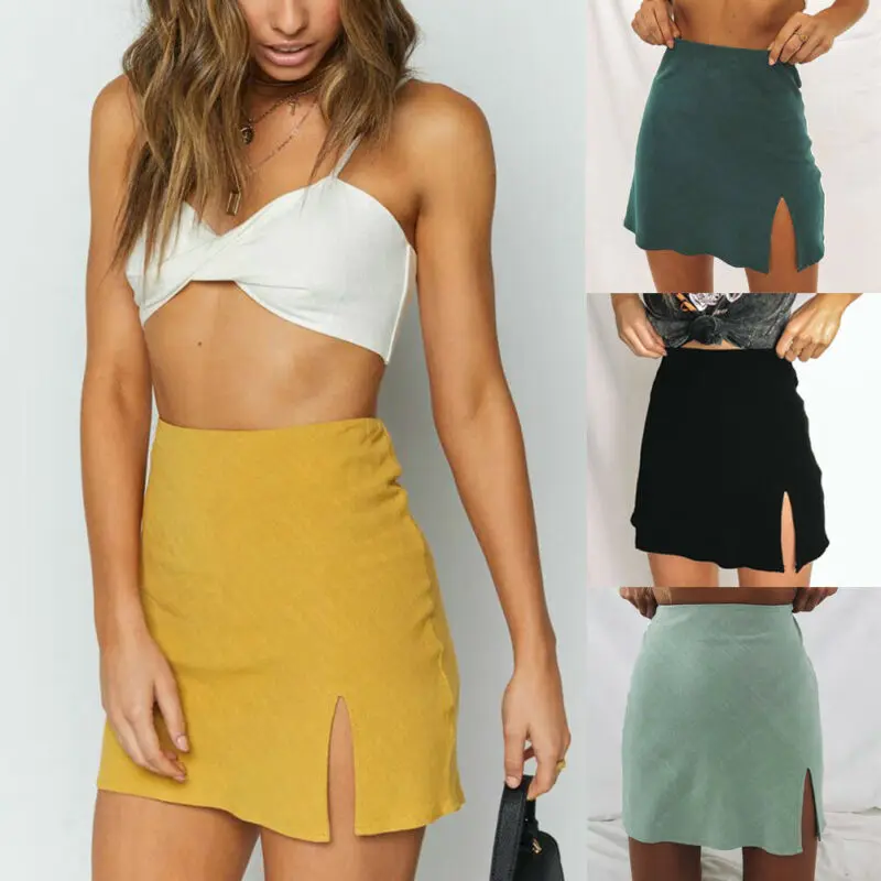 Модная облегающая женская юбка летняя короткая мини-юбка необычная