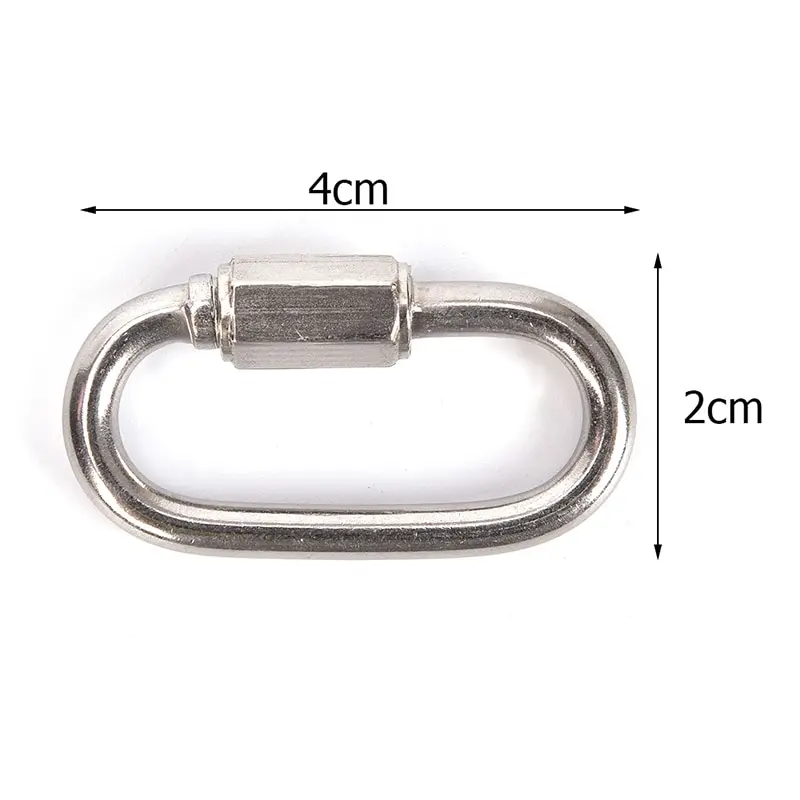 4 Sizes Climbing Gear Carabiner Quick Links Safety Snap Hook Climbing Safety Buckle Mountaineering Stainless Steel Screw Lock
4 Sizes Climbing Gear Carabiner Quick Links Safety Snap Hook Climbing Safety Buckle Mountaineering Stainless Steel Screw Lock