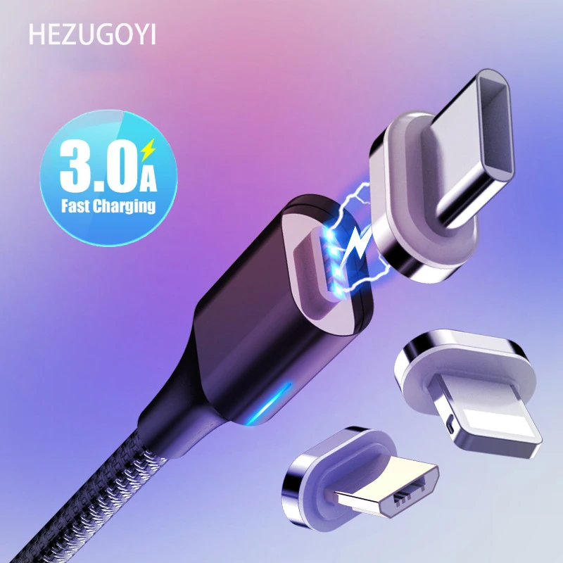3A Magnetic Micro USB Type C Cable LED Lighting For iPhone Samsung Magnet Charge Fast Charging Wire Mobile Phone Cable USBC Cord
3A Magnetic Micro USB Type C Cable LED Lighting For iPhone Samsung Magnet Charge Fast Charging Wire Mobile Phone Cable USBC Cord
