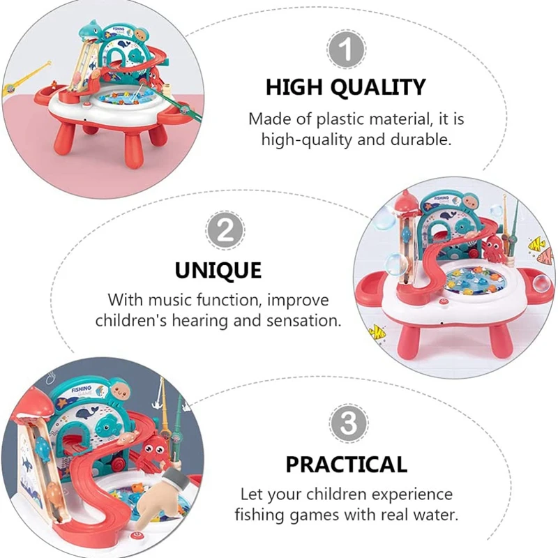 Magnetic Fishing Table Toy Fish Slideaway Toy Sandbox Activity Table Beach Toys Without Battery with Stair Slide
Magnetic Fishing Table Toy Fish Slideaway Toy Sandbox Activity Table Beach Toys Without Battery with Stair Slide