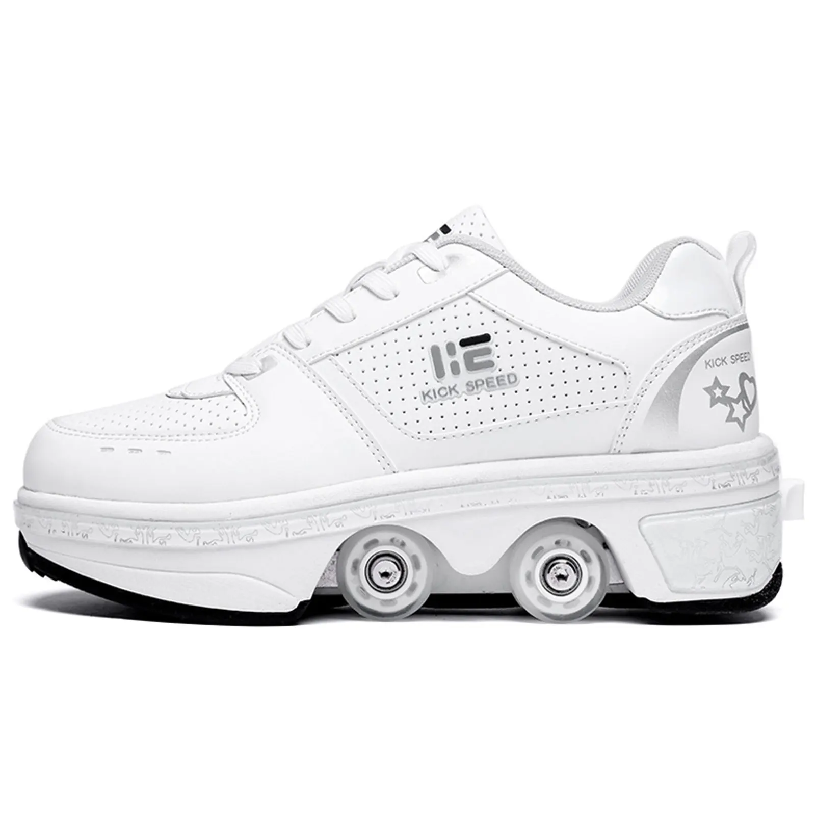 Deformation Shoes Four Wheels Rounds Running Shoes Breathable Outdoor Skating Shoes Unisex Invisible Pulley Skating Shoes
Deformation Shoes Four Wheels Rounds Running Shoes Breathable Outdoor Skating Shoes Unisex Invisible Pulley Skating Shoes