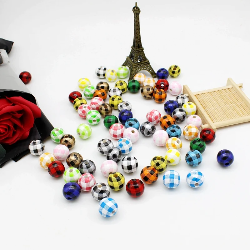 20/40pcs 16mm Wood Beads Round Plaid Printing Loose Spacer Wood Beads for Jewelry Making Necklace DIY Accessories 
20/40pcs 16mm Wood Beads Round Plaid Printing Loose Spacer Wood Beads for Jewelry Making Necklace DIY Accessories
