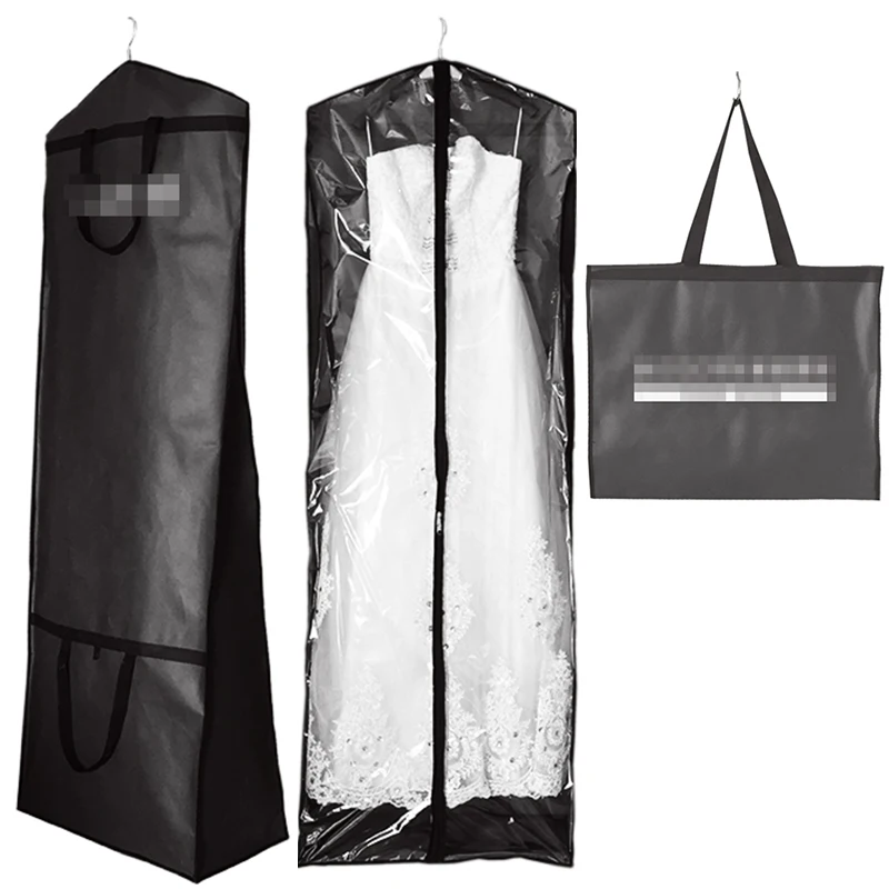 Large Size Thickened Black Dustproof Cover For Wedding Dress Bags Foldable Garment Clothes Case Non-woven+PVC Protector Printing
Large Size Thickened Black Dustproof Cover For Wedding Dress Bags Foldable Garment Clothes Case Non-woven+PVC Protector Printing