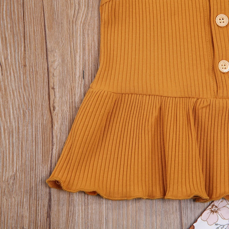Pudcoco 2Pcs 18M-6Y Summer Baby Girls Sleeveless Button Sling Yellow Vest Tops+Floral Print Flare Pants Trousers Outfit Sets
Pudcoco 2Pcs 18M-6Y Summer Baby Girls Sleeveless Button Sling Yellow Vest Tops+Floral Print Flare Pants Trousers Outfit Sets