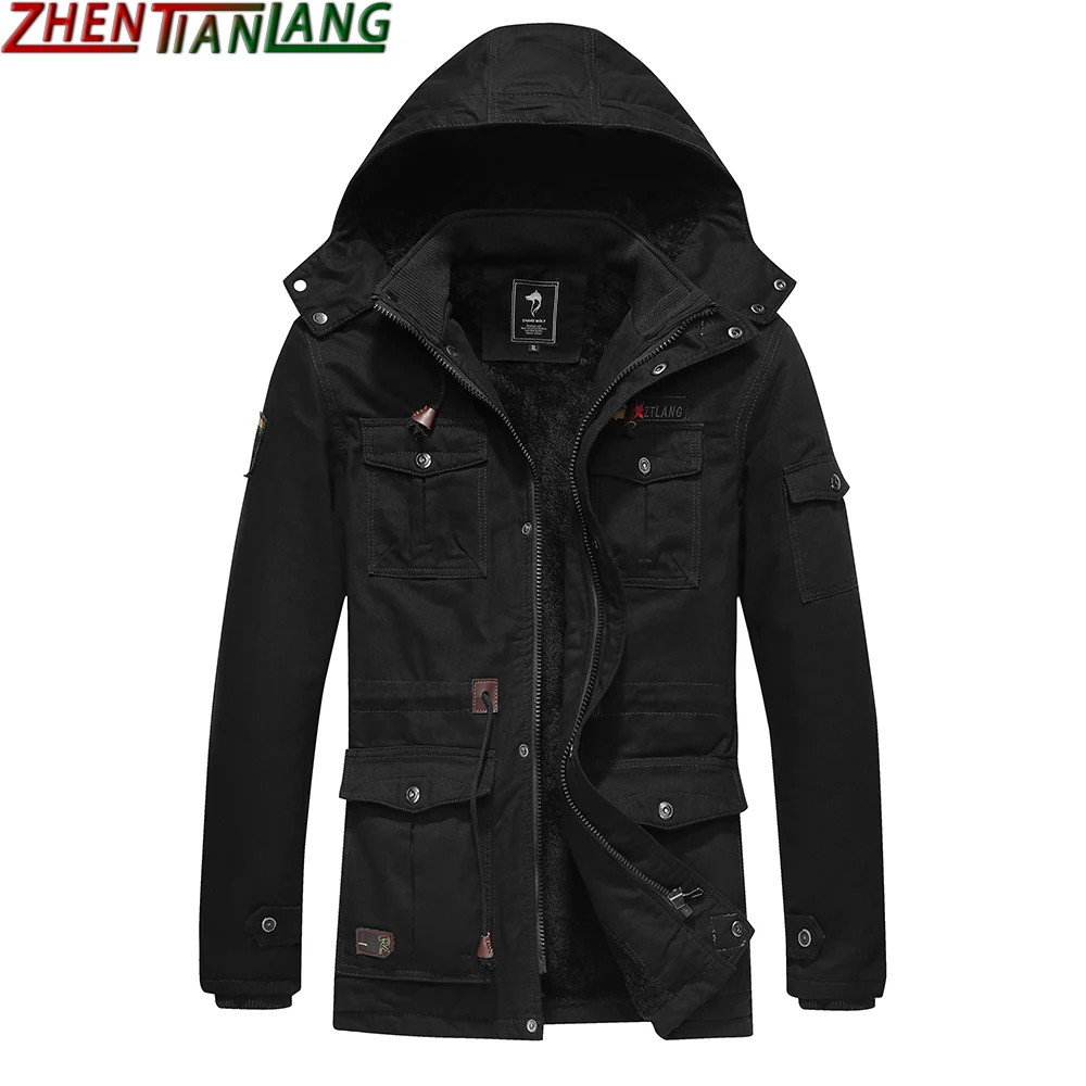 Medium length hooded Multi Pocket Plush warm windproof cotton padded jacket large loose military tooling zipper
Medium length hooded Multi Pocket Plush warm windproof cotton padded jacket large loose military tooling zipper