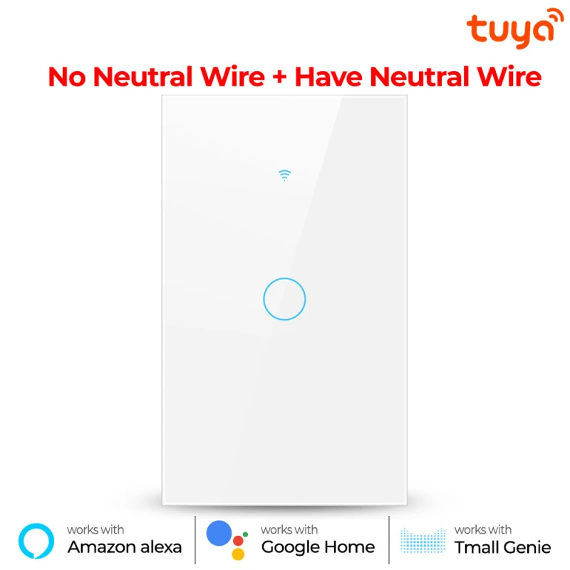 Умный сенсорный выключатель Tuya, Wi-Fi + 433 МГц, без нейтрального провода, стеклянная стена, двухстороннее управление, 110-240 В, таймер для Alexa Google ...
Умный сенсорный выключатель Tuya, Wi-Fi + 433 МГц, без нейтрального провода, стеклянная стена, двухстороннее управление, 110-240 В, таймер для Alexa Google ...