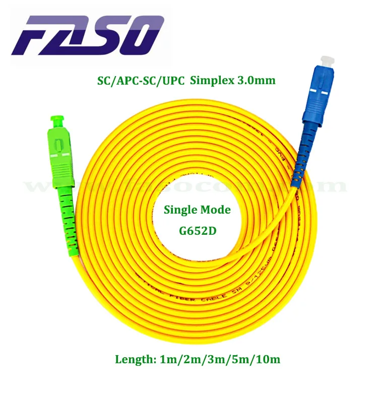 Оптоволоконный патч-корд FASO SC SX Core 3,0 мм, одномодовый G652D APC для оптического волокна UPC, джемпер желтого цвета 1/2/3/5/10 м
Оптоволоконный патч-корд FASO SC SX Core 3,0 мм, одномодовый G652D APC для оптического волокна UPC, джемпер желтого цвета 1/2/3/5/10 м