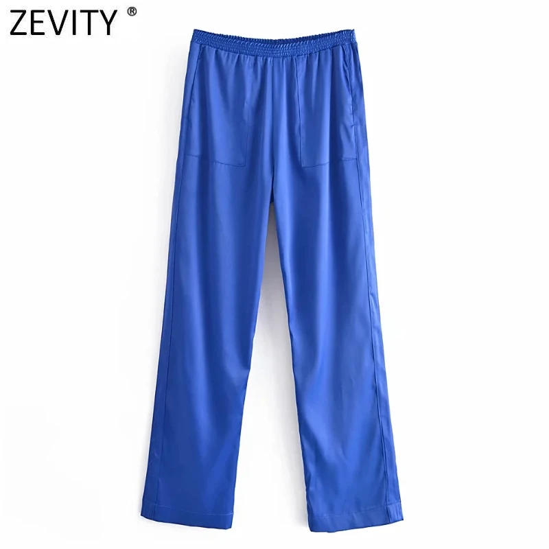 Zevity новые женские элегантные синие повседневные атласные прямые брюки, женские шикарные длинные брюки с эластичным поясом, модель P1211
Zevity новые женские элегантные синие повседневные атласные прямые брюки, женские шикарные длинные брюки с эластичным поясом, модель P1211
