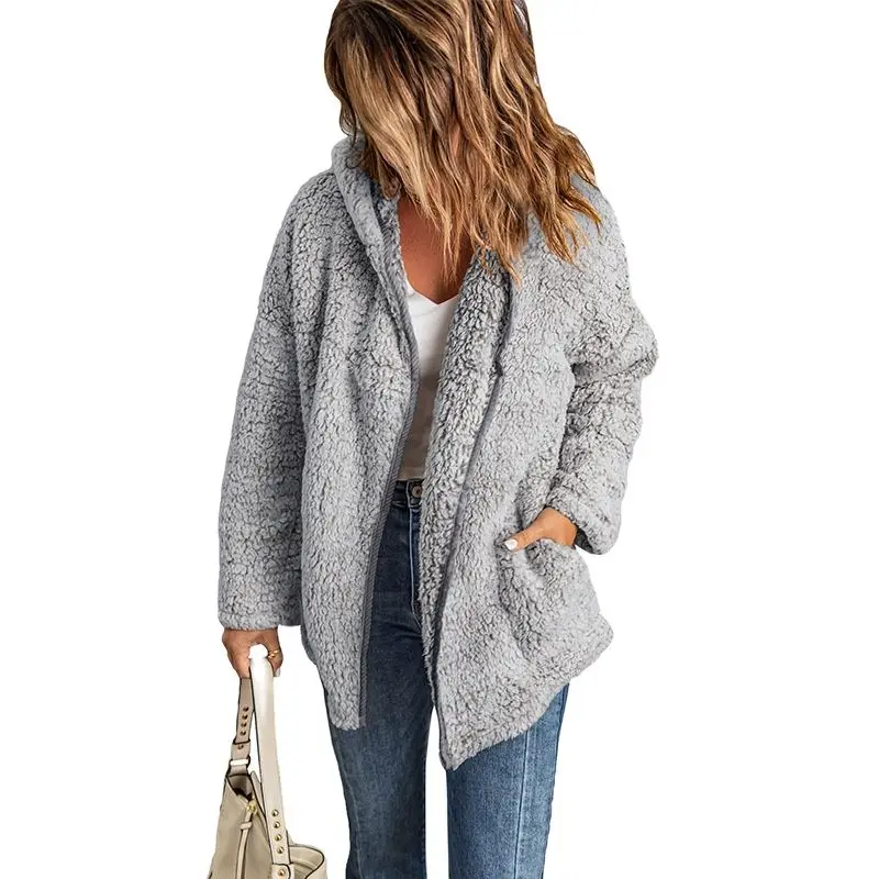 Women Hoodies Long Sleeve Solid Fuzzy Fleece Open Front Hooded Cardigans Jacket Coats Outwear with Pocket
Women Hoodies Long Sleeve Solid Fuzzy Fleece Open Front Hooded Cardigans Jacket Coats Outwear with Pocket