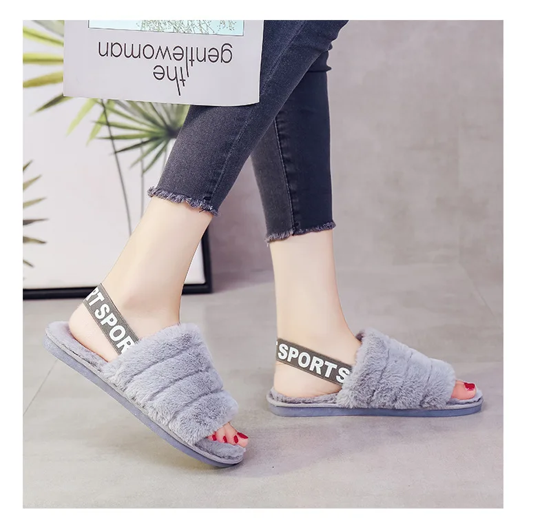 Winter Women House Slippers Faux Fur Fashion Warm Shoes Woman Slip On Flats Female Slides Black Pink Cozy Home Furry Slippers 
Winter Women House Slippers Faux Fur Fashion Warm Shoes Woman Slip On Flats Female Slides Black Pink Cozy Home Furry Slippers