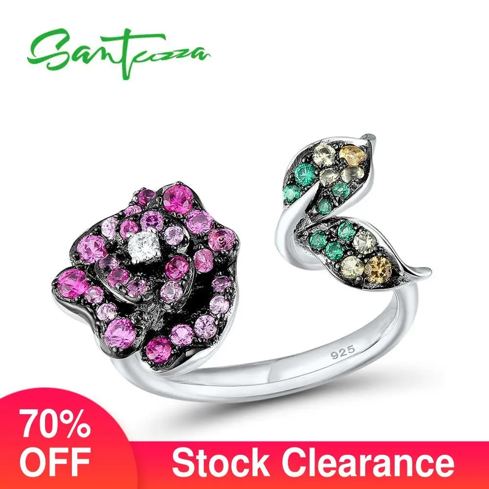 SANTUZZA Silver Ring For Women 925 Sterling Silver Adjustable Gorgeous Flower Ring Bright Cubic Zirconia Party Fashion Jewelry
SANTUZZA Silver Ring For Women 925 Sterling Silver Adjustable Gorgeous Flower Ring Bright Cubic Zirconia Party Fashion Jewelry