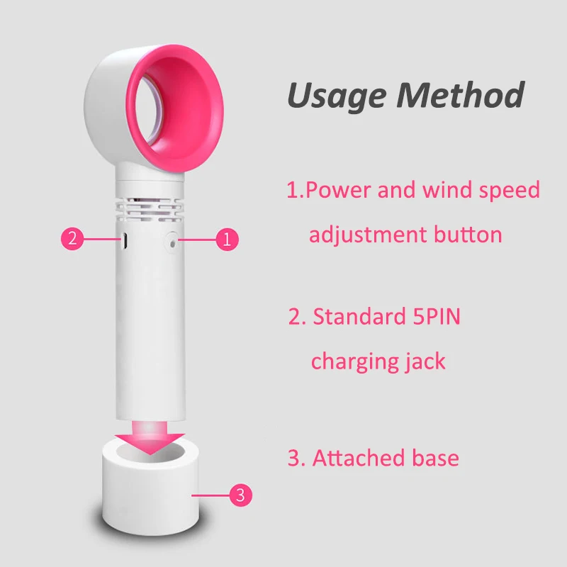 1pc USB Rechargeable Portable Bladeless Fan LED Indicator Handheld Radiator Special Dryer Mini Handheld Fan Vaneless Fans
1pc USB Rechargeable Portable Bladeless Fan LED Indicator Handheld Radiator Special Dryer Mini Handheld Fan Vaneless Fans