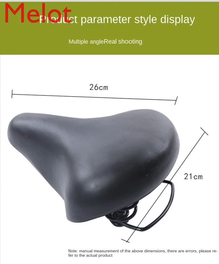 Thickened Ordinary Bicycle Seat Saddle Front Saddle Seat Soft Cushion Double Shock Spring Single Seat Cushion Holders
Thickened Ordinary Bicycle Seat Saddle Front Saddle Seat Soft Cushion Double Shock Spring Single Seat Cushion Holders