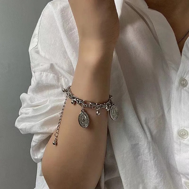 Double-layer Madonna bracelet ins niche design couple bracelets male and female Korean personality hand rope Wholesale
Double-layer Madonna bracelet ins niche design couple bracelets male and female Korean personality hand rope Wholesale