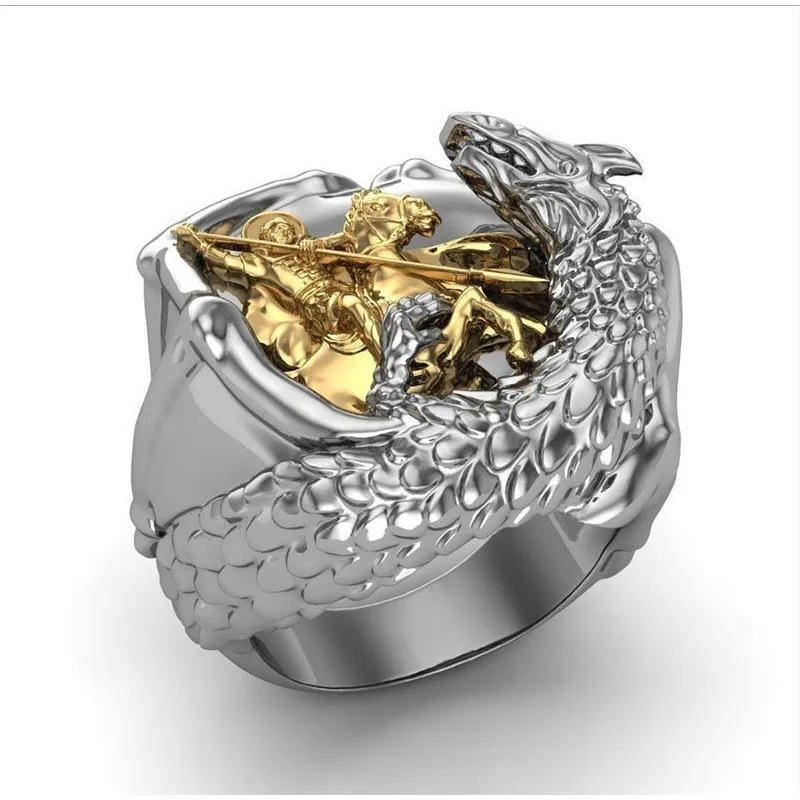 2021 New Fashion Creative Two-Color Knight Men's Ring Retro Personality Trend Fashion Jewelry Accessories Gifts for Men
2021 New Fashion Creative Two-Color Knight Men's Ring Retro Personality Trend Fashion Jewelry Accessories Gifts for Men