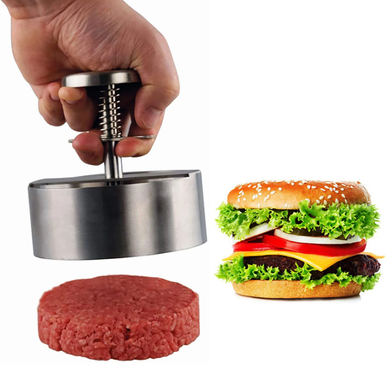 Delidge 1 Set Round Shape Hamburger Press Aluminum Alloy 11 Cm Hamburger Meat Beef Grill Burger Press Patty Maker Mold
Delidge 1 Set Round Shape Hamburger Press Aluminum Alloy 11 Cm Hamburger Meat Beef Grill Burger Press Patty Maker Mold