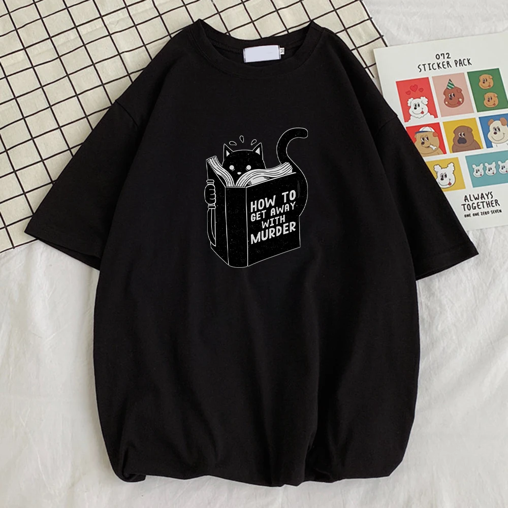 How To Get Away With Muder Cat Reading A Book Print Mens T-Shirts Funny O-Neck T Shirt Street Loose Tshirt Funky Design Men Top
How To Get Away With Muder Cat Reading A Book Print Mens T-Shirts Funny O-Neck T Shirt Street Loose Tshirt Funky Design Men Top