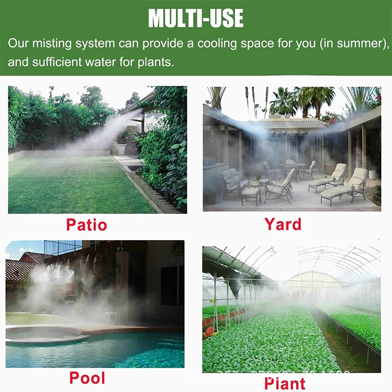 Patio Misting Cooling Water Mist Sprayer For Greenhouse Garden Flowers Plant Water Ring Irrigation Nebulizer Sprinkler
Patio Misting Cooling Water Mist Sprayer For Greenhouse Garden Flowers Plant Water Ring Irrigation Nebulizer Sprinkler
