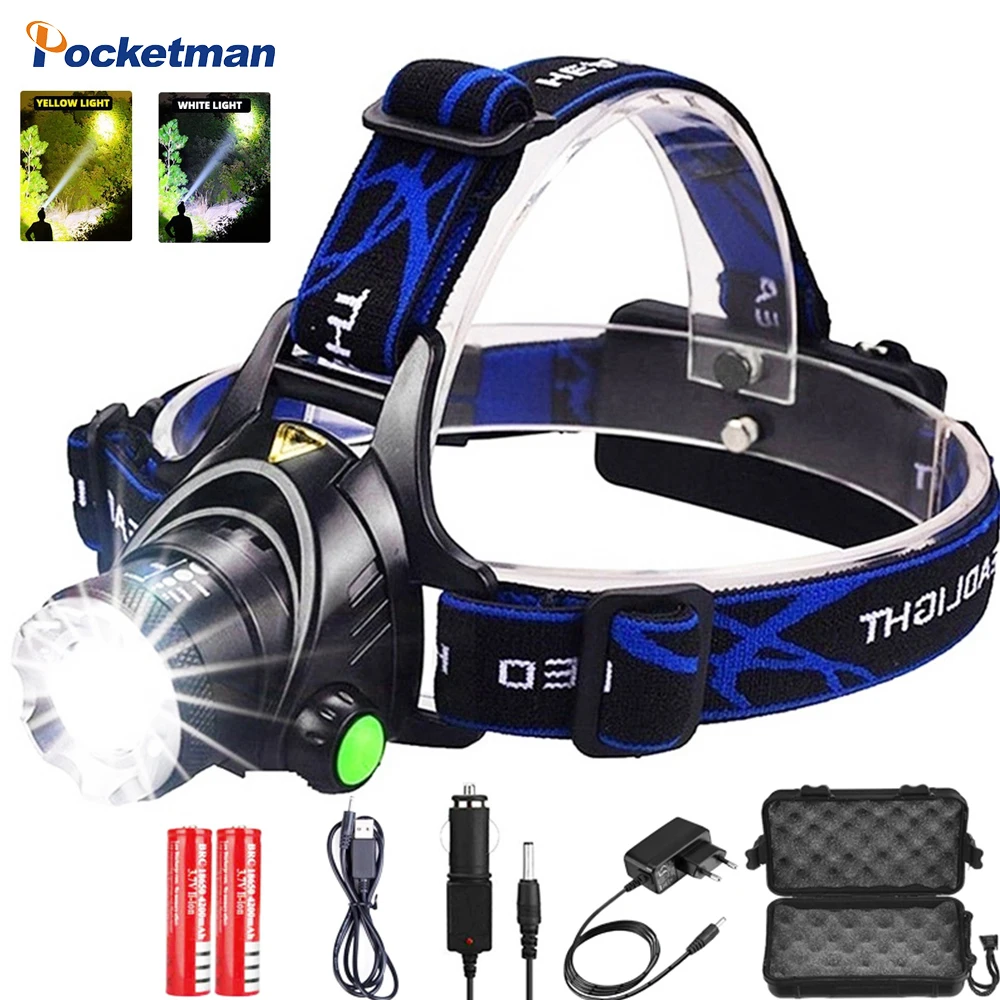 Newest Led Headlamp Most Powerful Led Headlight camping lamp head flashlight Yellow/White light Fishing headlamp
Newest Led Headlamp Most Powerful Led Headlight camping lamp head flashlight Yellow/White light Fishing headlamp