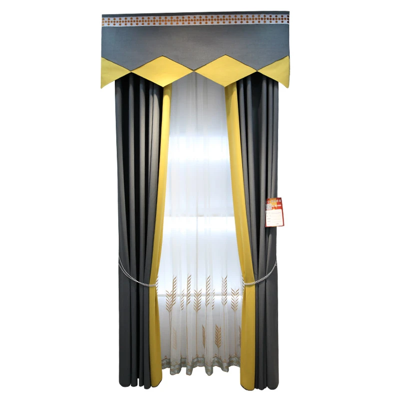 

Индивидуальные роскошные шторы в скандинавском стиле, интерьерные минималистичные занавески из хлопка и льна для гостиной, спальни, эркера