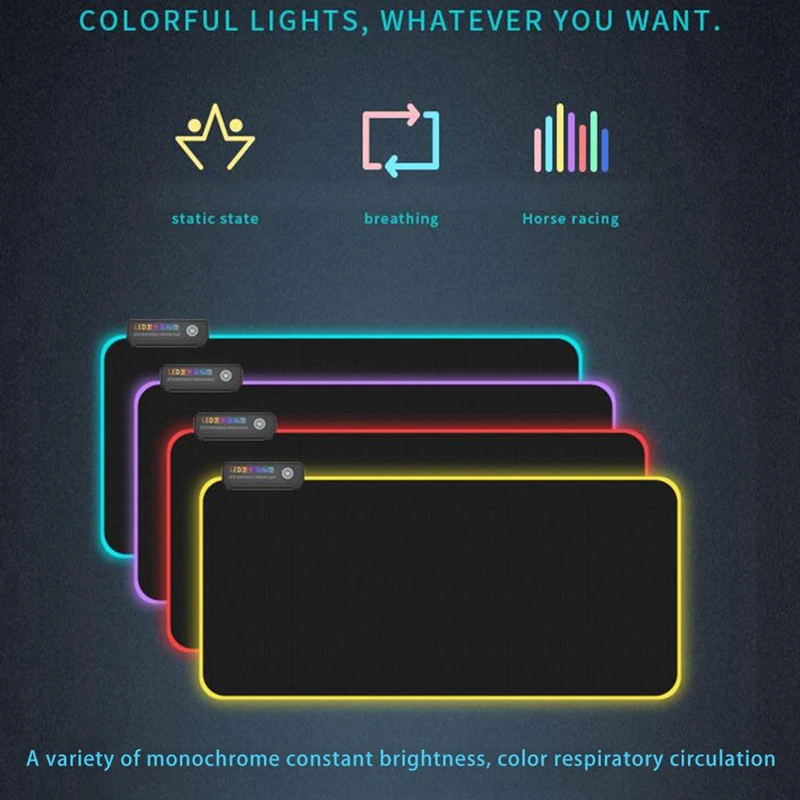 LED Extra Keyboards Pad Soft Gaming Mouse Pad RGB Light Oversized Glowing 7 Colors Pads for PC/ Laptop
LED Extra Keyboards Pad Soft Gaming Mouse Pad RGB Light Oversized Glowing 7 Colors Pads for PC/ Laptop