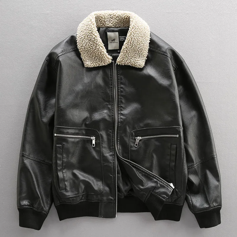 Autumn And Winter Men's New Fashion Loose Locomotive Version Fur Collar Large Size PU All-match Jacket
Autumn And Winter Men's New Fashion Loose Locomotive Version Fur Collar Large Size PU All-match Jacket