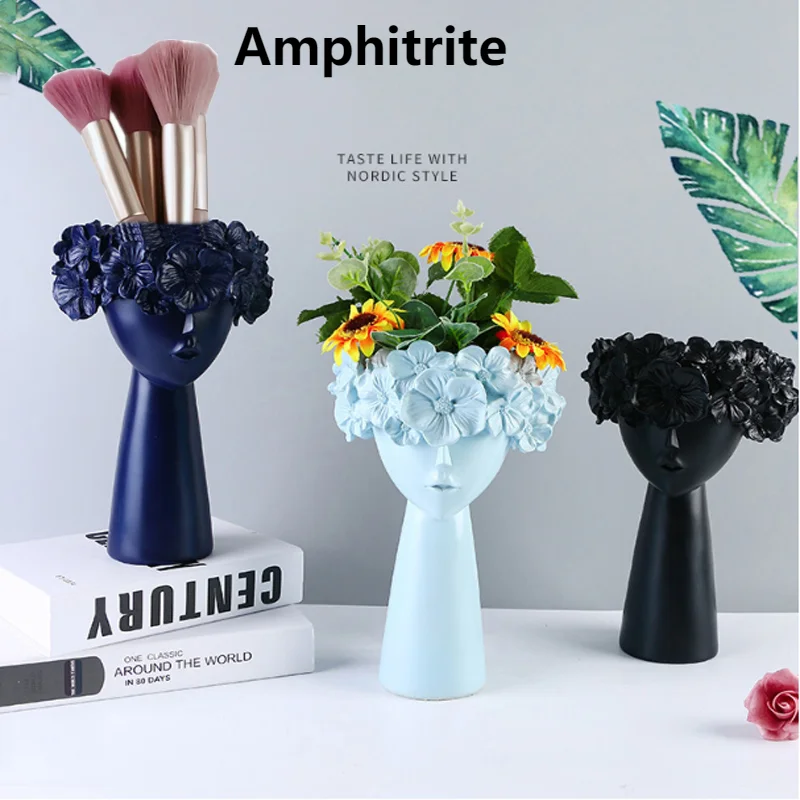 Nordic Home Decoration Resin Vase Statue Makeup Sculpting Brush Holder Storage Box Creative Pen Holder Flower Vase Art Supplies
Nordic Home Decoration Resin Vase Statue Makeup Sculpting Brush Holder Storage Box Creative Pen Holder Flower Vase Art Supplies