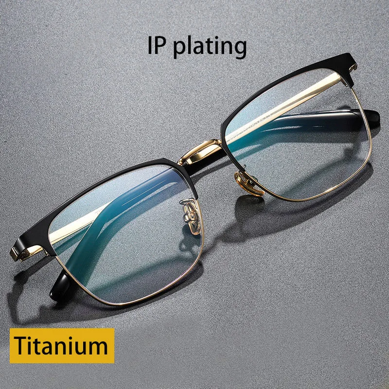 Men Women Titanium Square Glasses Frame Clear Lens Prescription Opticas glasses For Male Myopia EyeglassTwo-color IP plating Design myopia Eyeglass
Men Women Titanium Square Glasses Frame Clear Lens Prescription Opticas glasses For Male Myopia EyeglassTwo-color IP plating Design myopia Eyeglass
