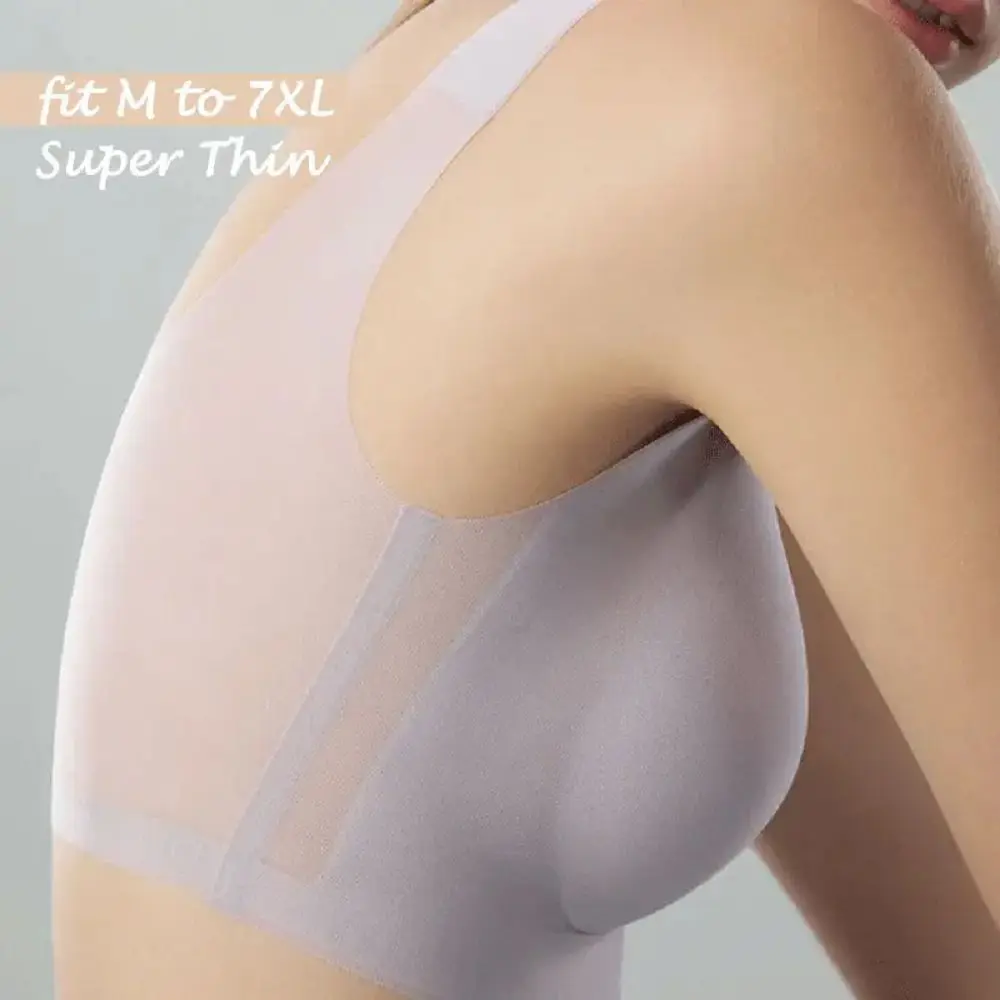 Summer Ultra-thin Ice Silk Seamless Underwear Female No Steel Ring Anti-sagging Large Size Beauty Back Bra Vest Style
Summer Ultra-thin Ice Silk Seamless Underwear Female No Steel Ring Anti-sagging Large Size Beauty Back Bra Vest Style