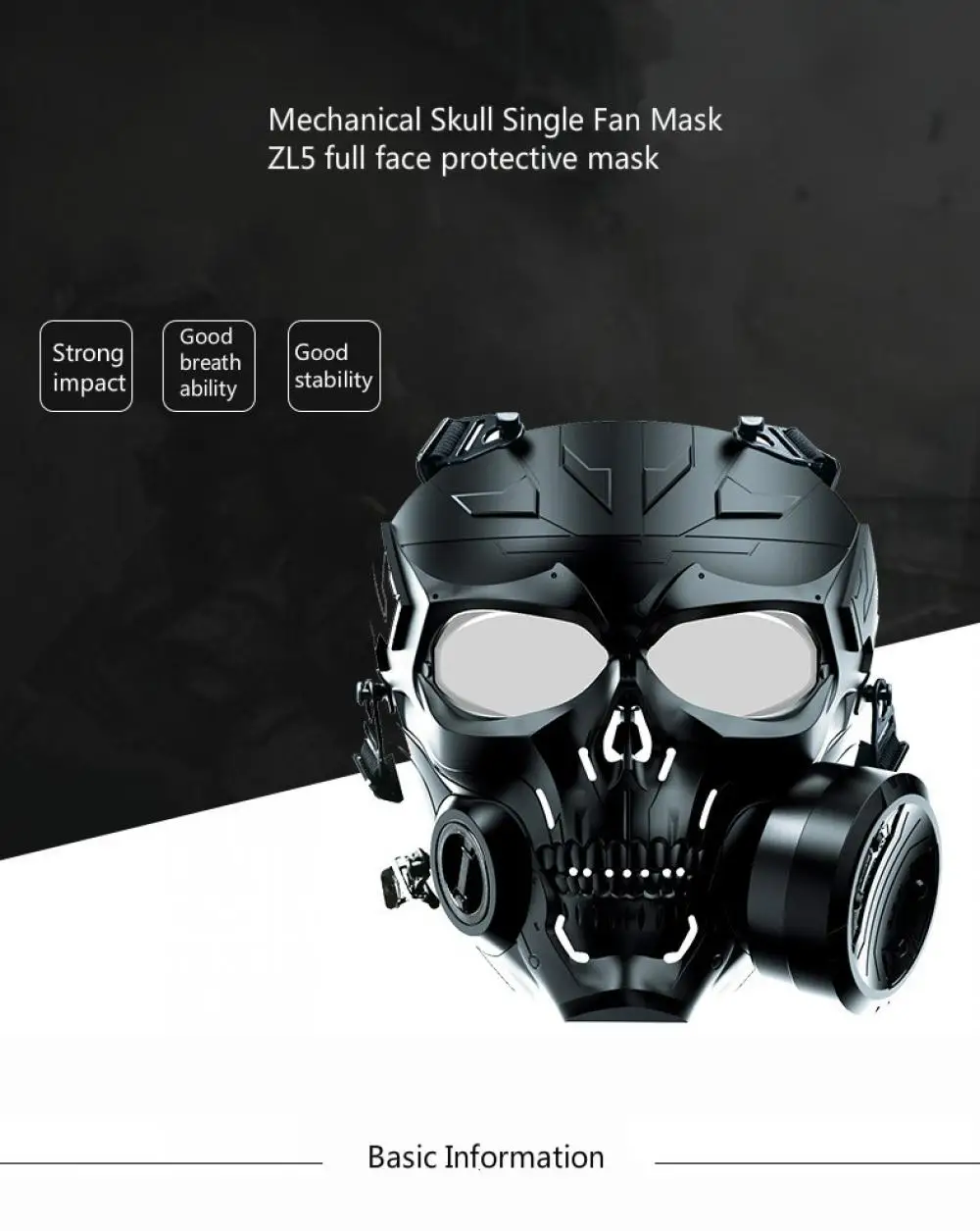 Механическая маска черепа с одним веером, тактическое снаряжение, защитная маска на все лицо, военная фотомаска 
Механическая маска черепа с одним веером, тактическое снаряжение, защитная маска на все лицо, военная фотомаска