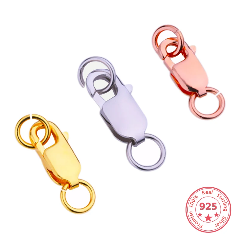925 sterling silver Color Lobster Clasp Connector For Necklace Bracelet DIY Fashion Jewelry Making Metal Buckle Fittings
925 sterling silver Color Lobster Clasp Connector For Necklace Bracelet DIY Fashion Jewelry Making Metal Buckle Fittings