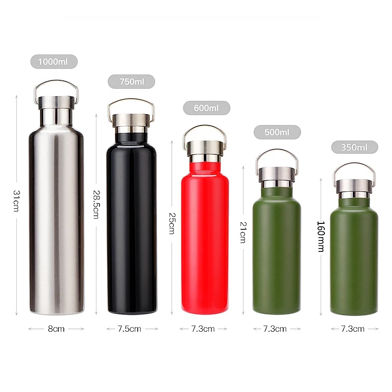 High quality 304 Stainless Steel Double Wall Thermos Flask Portable Coffee Tea Milk Vacuum flask 1000ml 350ml Water Bottles
High quality 304 Stainless Steel Double Wall Thermos Flask Portable Coffee Tea Milk Vacuum flask 1000ml 350ml Water Bottles