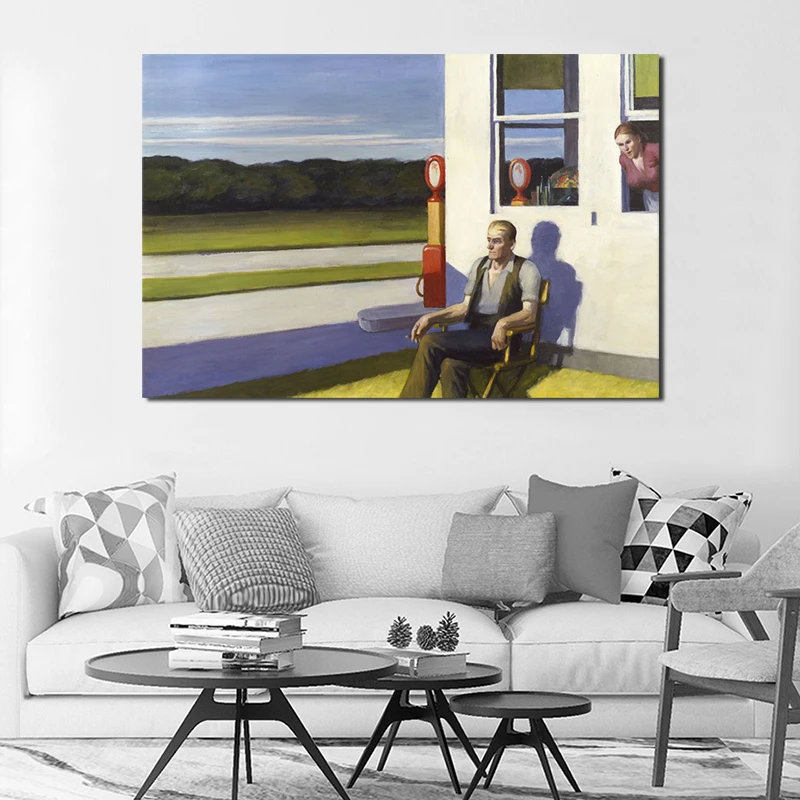 Edwardor Hopper Gas Station Canvas Posters Prints Wall Art Painting Oil Decorative Picture Modern Living Room Home Decoration HD 
Edwardor Hopper Gas Station Canvas Posters Prints Wall Art Painting Oil Decorative Picture Modern Living Room Home Decoration HD