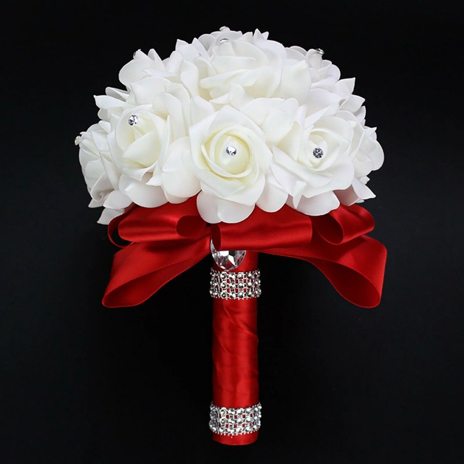 1 Bouquet Bridal Bouquet Wand Rose Crystal Bouquet Bride Bridesmaid Wedding Flower Wedding Party Foam Rose Bouquet
1 Bouquet Bridal Bouquet Wand Rose Crystal Bouquet Bride Bridesmaid Wedding Flower Wedding Party Foam Rose Bouquet