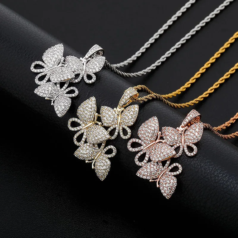 Bling Iced Out Butterfly Necklace Full of zircon Hip Hop Trend Pendant Jewelry Simple Wild Clavicle Chain Women Jewelry Gift
Bling Iced Out Butterfly Necklace Full of zircon Hip Hop Trend Pendant Jewelry Simple Wild Clavicle Chain Women Jewelry Gift
