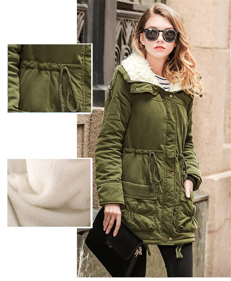 Women Cotton Coat Streetwear Long Sleeve Warm Lambswool Jacket Oversize Casual Mid-Length Elegant Outcoat Modern Ladies Outwear 
Women Cotton Coat Streetwear Long Sleeve Warm Lambswool Jacket Oversize Casual Mid-Length Elegant Outcoat Modern Ladies Outwear