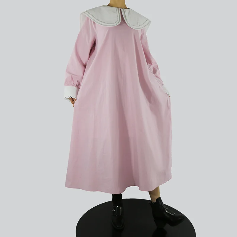 Ladies Dress Spring And Autumn New Korean Fashion Mature Pop Doll Collar Show Thin Casual Loose Dress
Ladies Dress Spring And Autumn New Korean Fashion Mature Pop Doll Collar Show Thin Casual Loose Dress