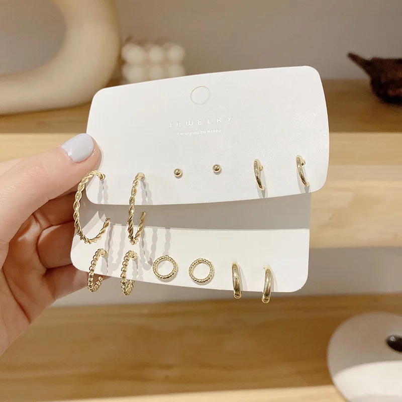 Women Vintage Geometric Hoop Earrings Set Pack 2021 Trend New Fashion Punk Jewelry Ear Rings Korean Set of Earrings Stud
Women Vintage Geometric Hoop Earrings Set Pack 2021 Trend New Fashion Punk Jewelry Ear Rings Korean Set of Earrings Stud