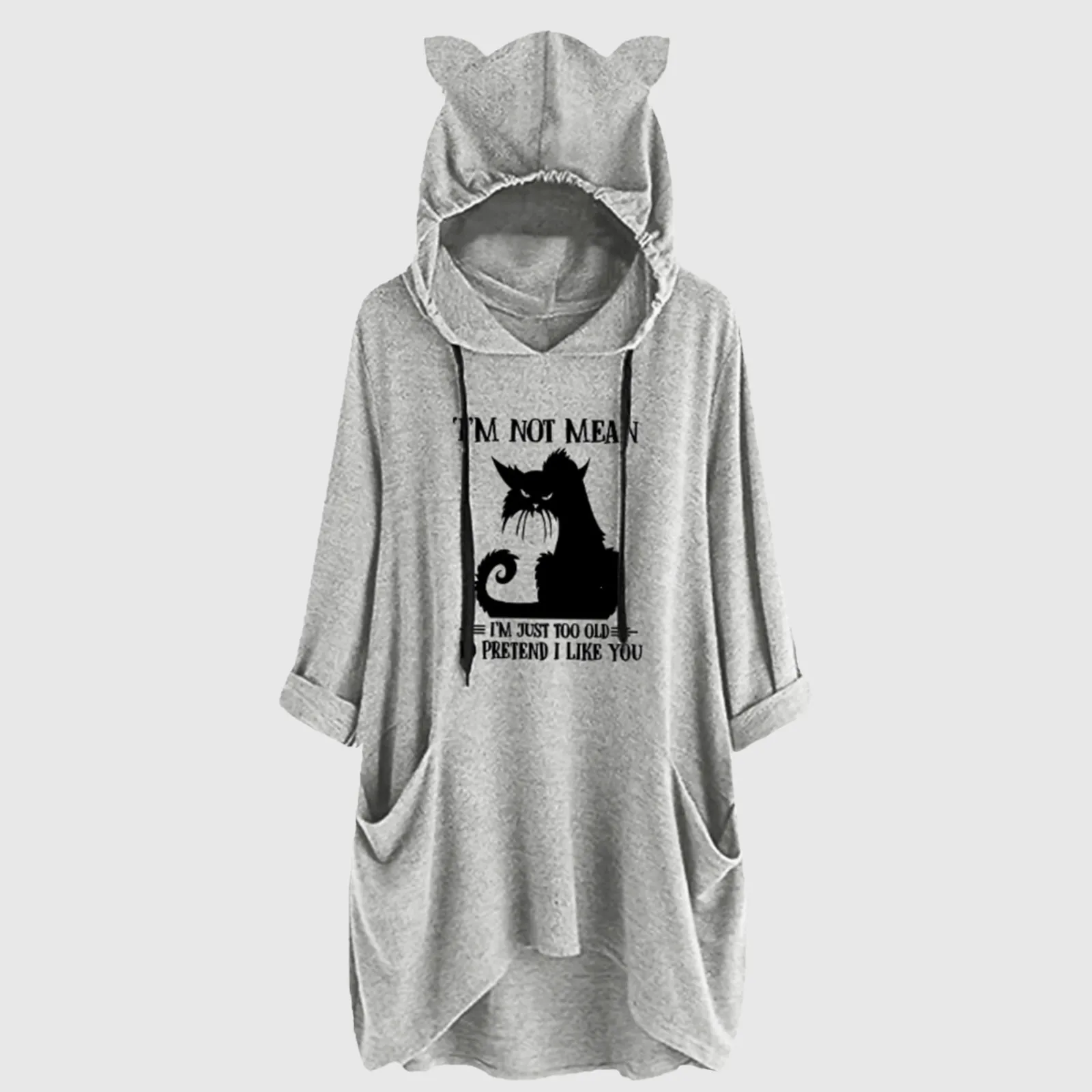 Autumn Women's Hoodies Ear Hat Mid-length Blouse Mid-sleeve Cute Printed Hooded Loose Top Pullovers Hoody Casual Sweatshirt 2021
Autumn Women's Hoodies Ear Hat Mid-length Blouse Mid-sleeve Cute Printed Hooded Loose Top Pullovers Hoody Casual Sweatshirt 2021