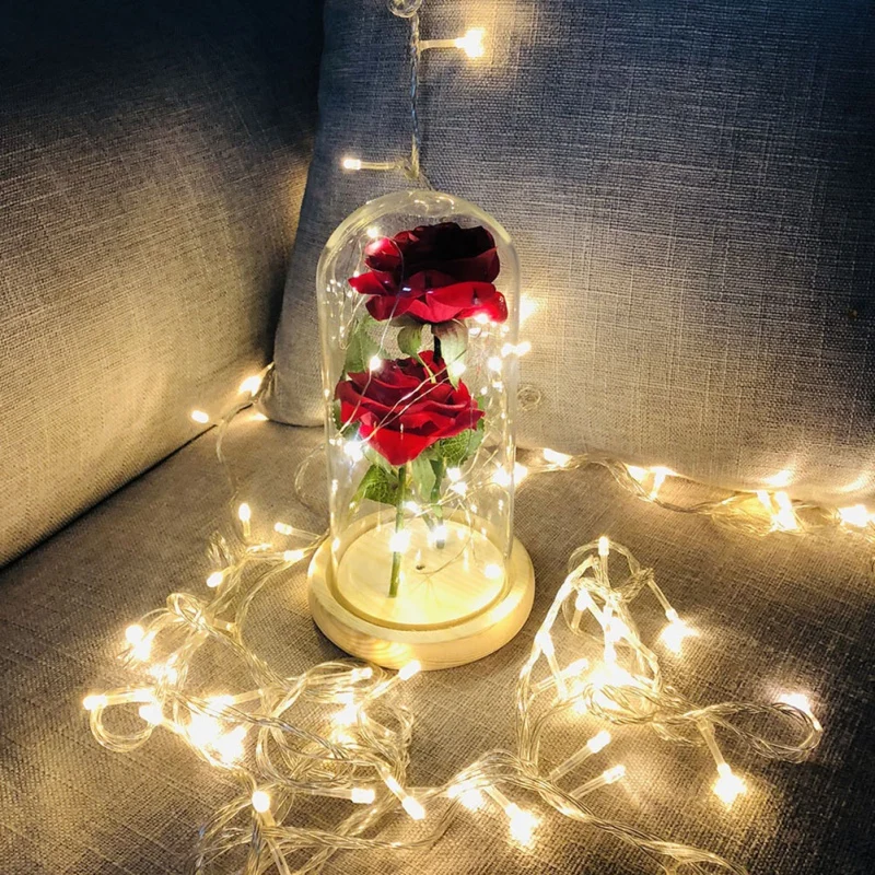 Simulation Rose Flower With LED Light String Decoration Ornaments (without Battery)
Simulation Rose Flower With LED Light String Decoration Ornaments (without Battery)