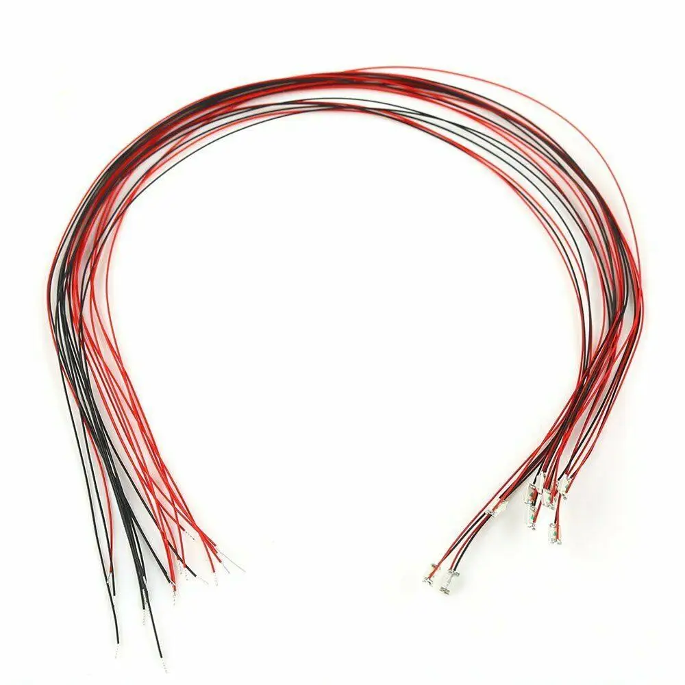 T1206WM 10pcs Pre-soldered Micro Litz Wired Leads Green SMD Led 1206 NEW