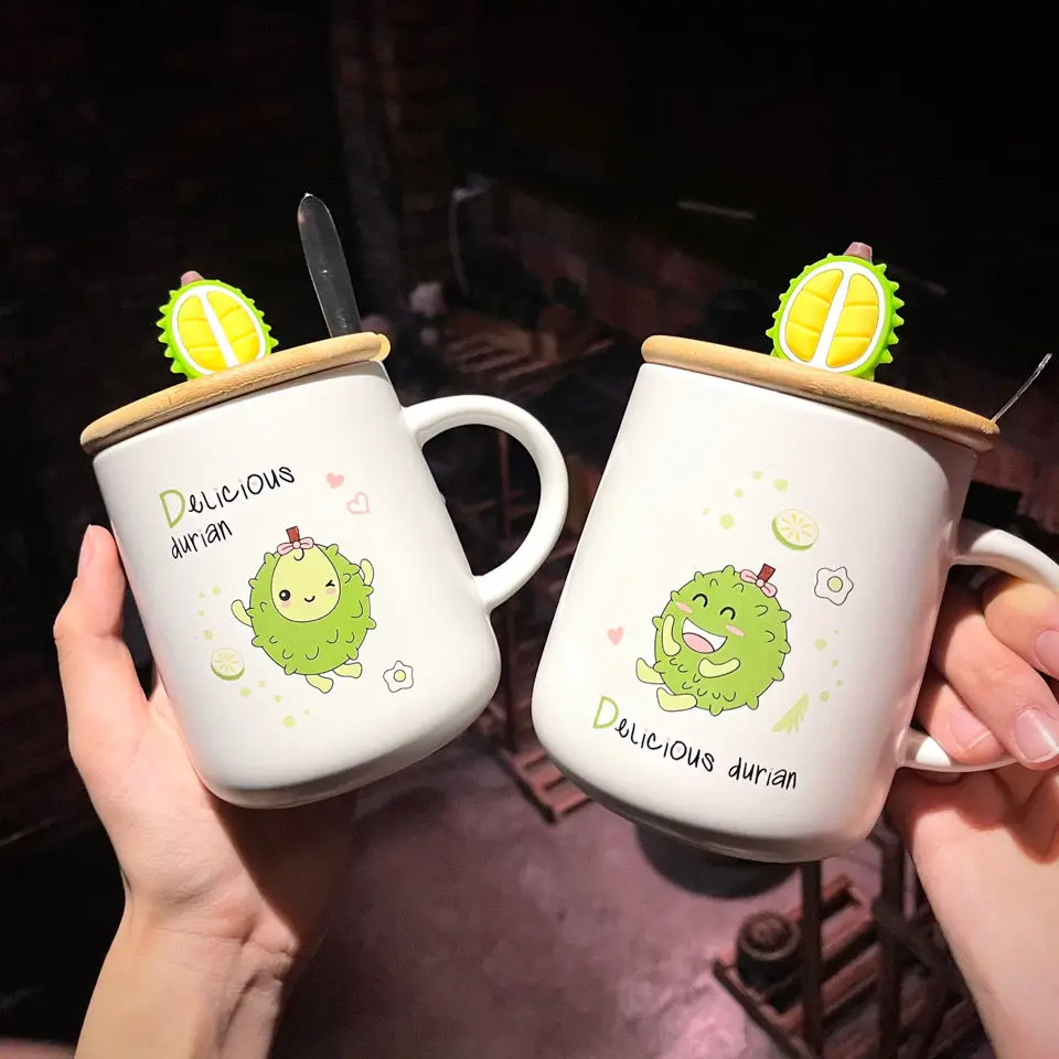 2020 New Creative Durian Shape Ceramic Cup Fashion With Cover And Spoon Coffee Milk Mug Water Glass
2020 New Creative Durian Shape Ceramic Cup Fashion With Cover And Spoon Coffee Milk Mug Water Glass